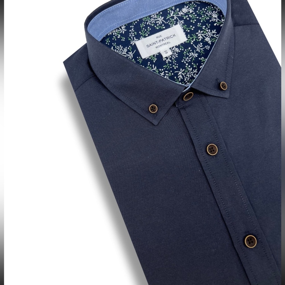 Navy Casual Button Down Shirt